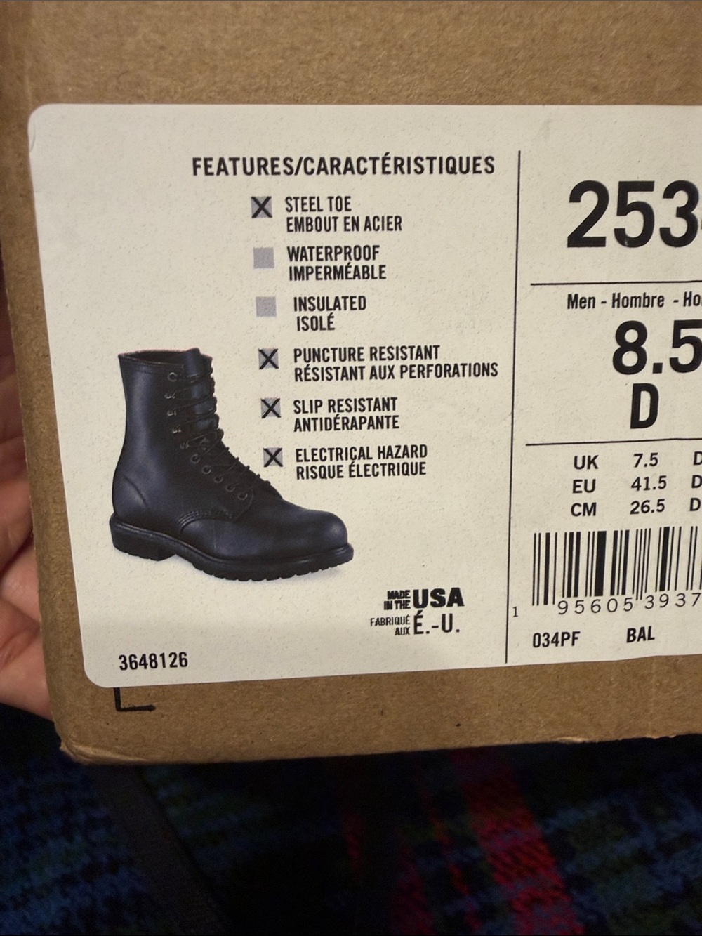 Men's Black Steel Toe Work Boot - Sturdy Safety Lace-Up